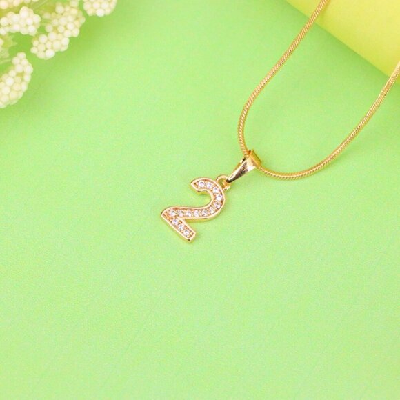 "Rose Gold Number 2 Pendant with Crystals – 18K Gold Plated Charm, XPPT1342 - Picture 5 of 13